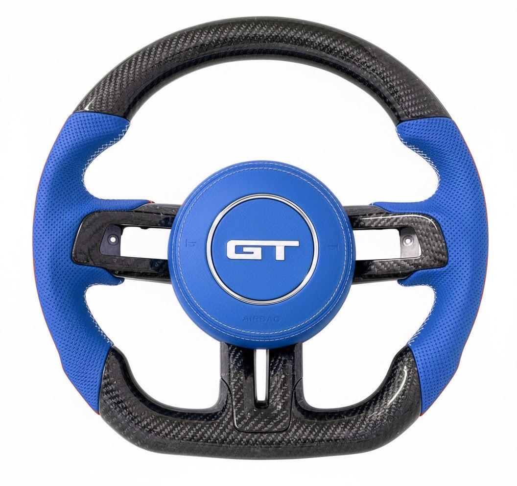 2015-2023 Ford Mustang GT Carbon Fiber Steering Wheel - Preset