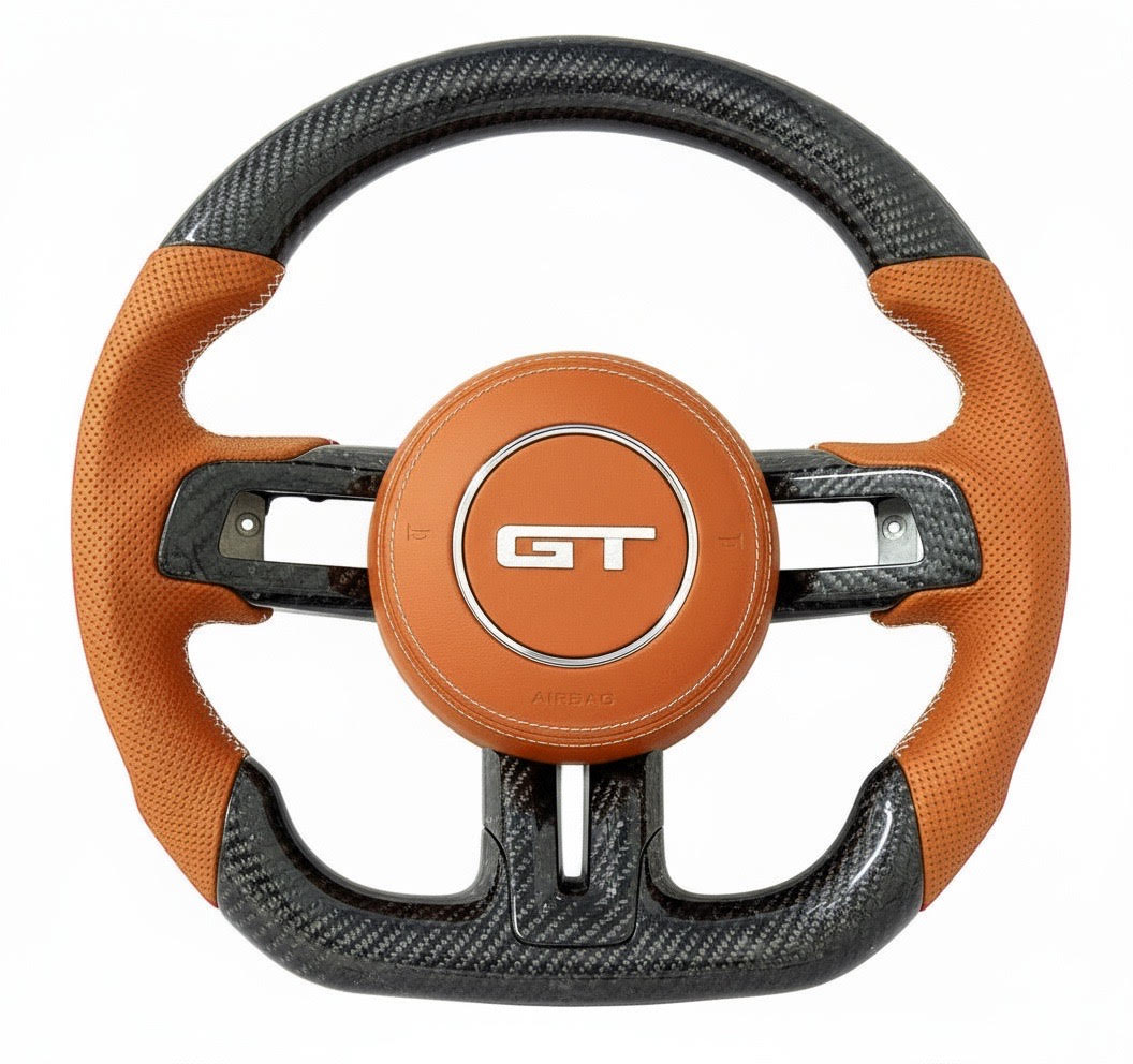 2015-2023 Ford Mustang GT Carbon Fiber Steering Wheel - Preset
