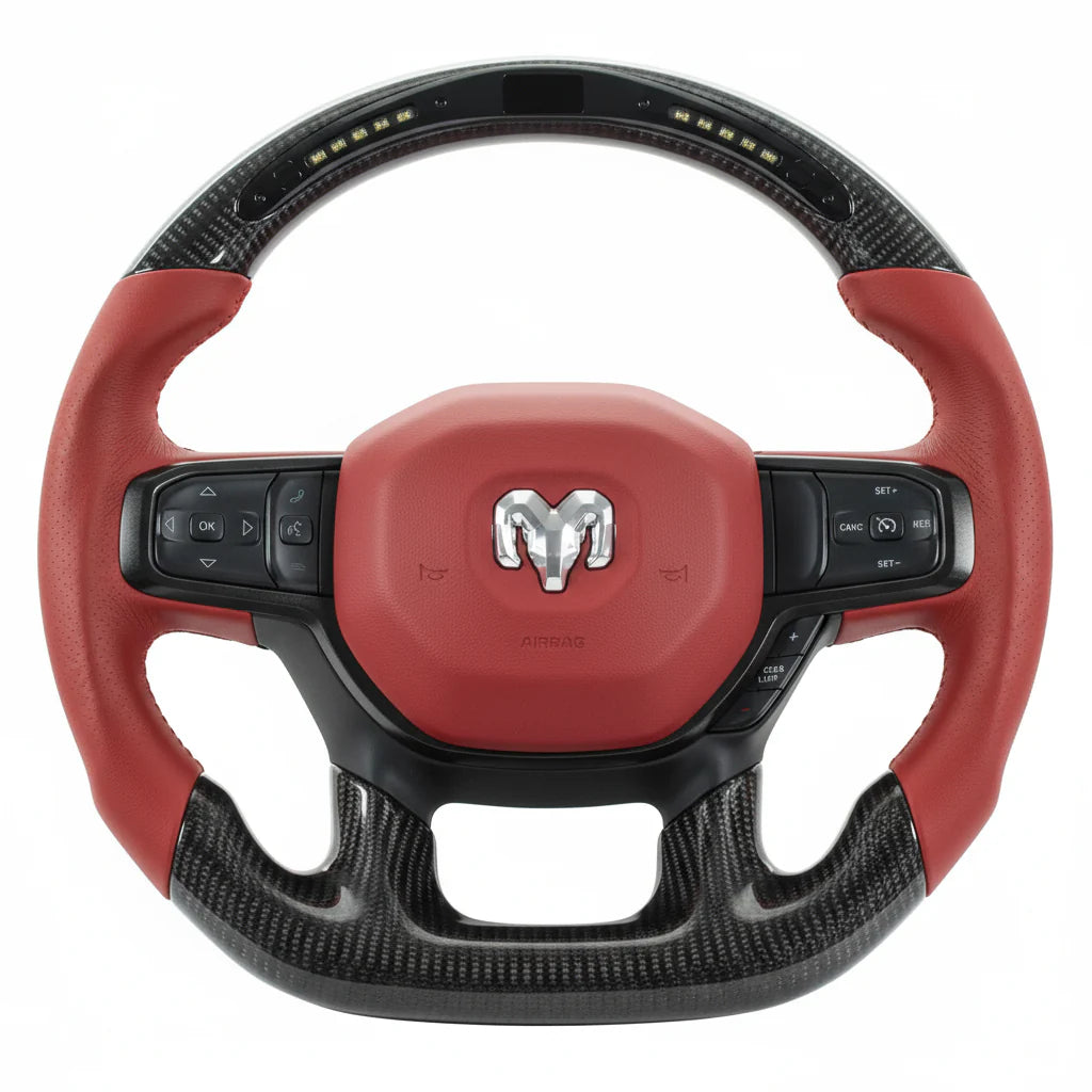 2021-2023 Dodge Ram Carbon Fiber Steering Wheel - Customizable