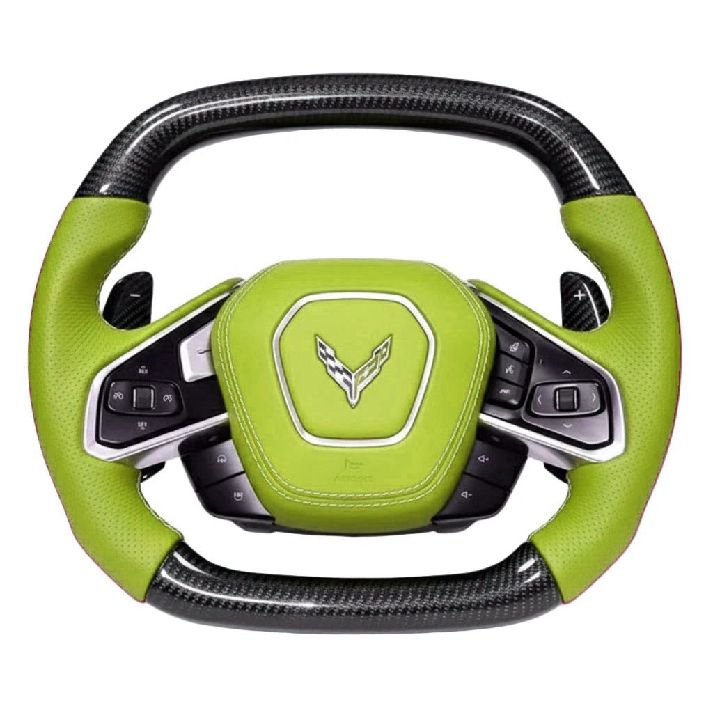 C8 Corvette Carbon Fiber Steering Wheel - Preset
