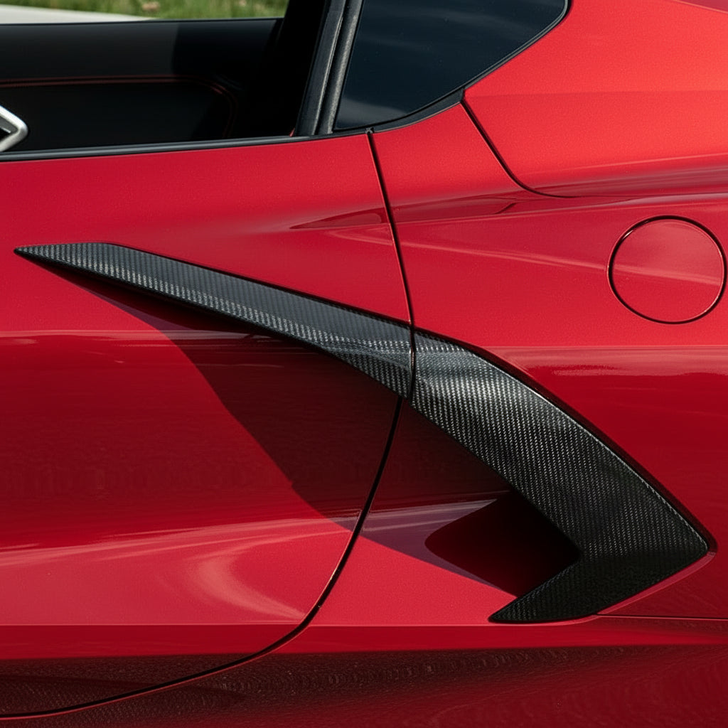 Door Garnish Dry Carbon Fiber C8 Corvette