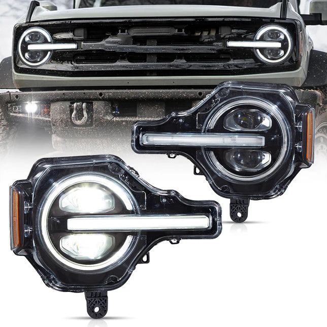 LED Head Lights For Ford Bronco 2020-2024
