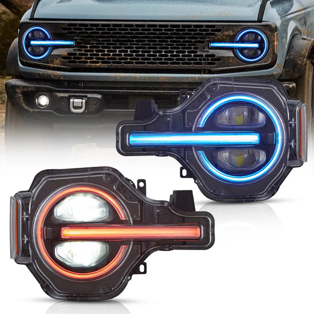 LED Head Lights For Ford Bronco 2020-2024