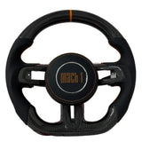 2015-2023 Mustang Mach 1 Carbon Fiber Steering Wheel (Orange)- Preset