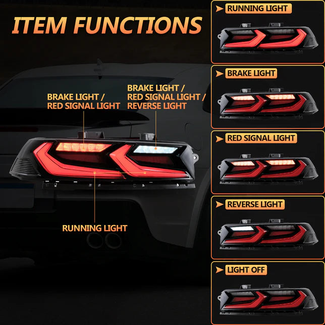 ED Tail Lights For Chevrolet Camaro 5th Gen Facelift 2014-2015