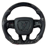2015-2023 Dodge Charger/Challenger/Durango Demon Carbon Fiber Steering Wheel + Led Screen + Airbag Cover - Preset