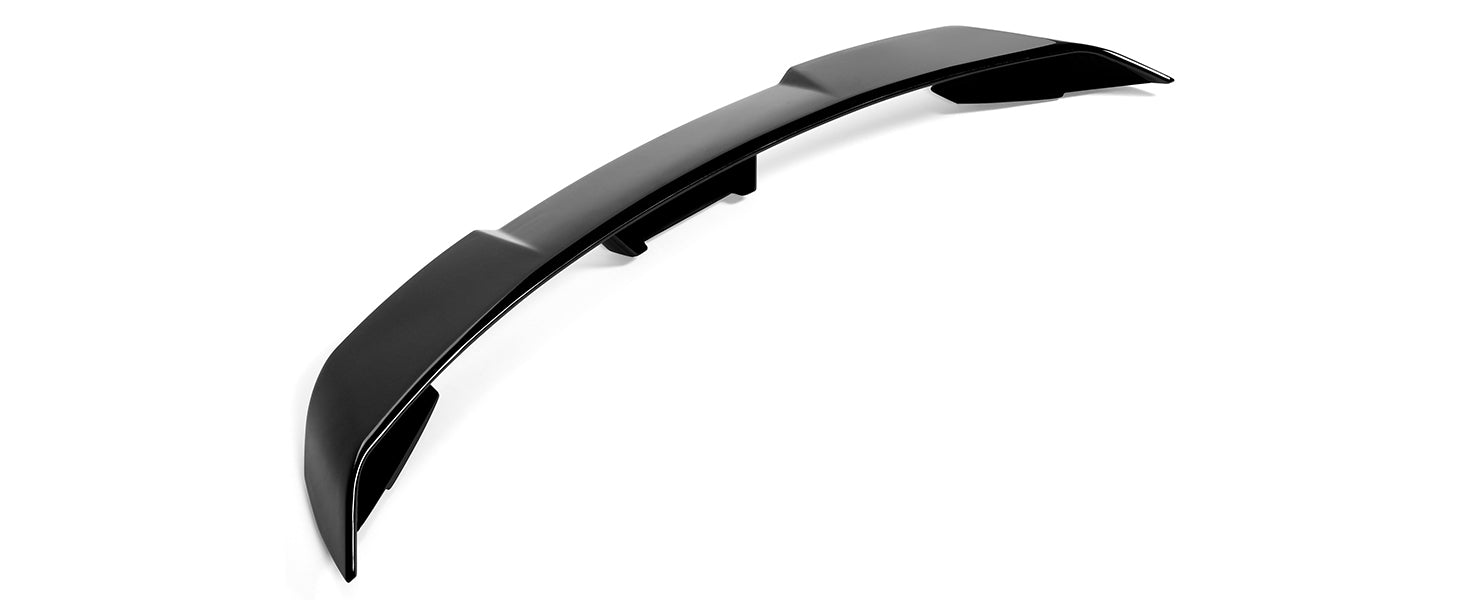 Track Pack Style Rear Spoiler; Gloss Black