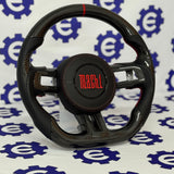 2015-2023 Ford Mustang Mach 1 Carbon Fiber Steering Wheel + Airbag Cover - Preset