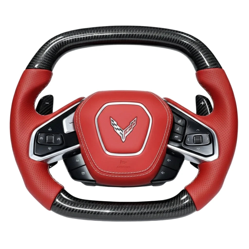 C8 Corvette Carbon Fiber Steering Wheel - Preset