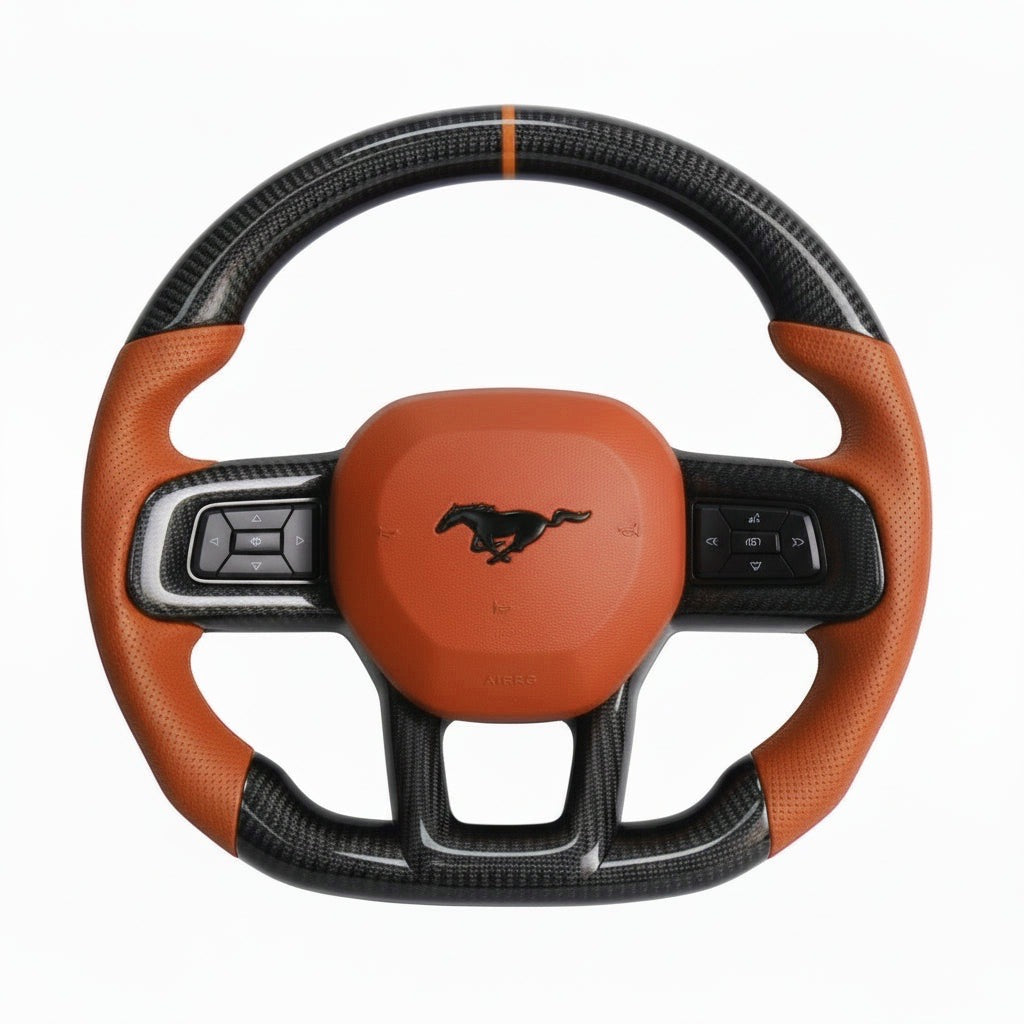 2024+ Ford Mustang Carbon Fiber Steering Wheel - Preset
