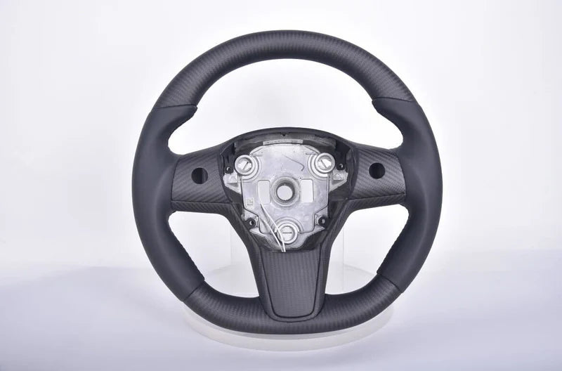 2017-2023 Tesla Model 3 Carbon Fiber Steering Wheel - Customizable