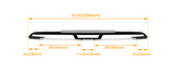 Track Pack Style Rear Spoiler; Gloss Black