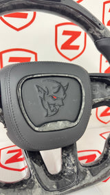 2015-2023 Dodge Charger/Challenger/Durango Demon Carbon Fiber Steering Wheel + Led Screen + Airbag Cover - Preset