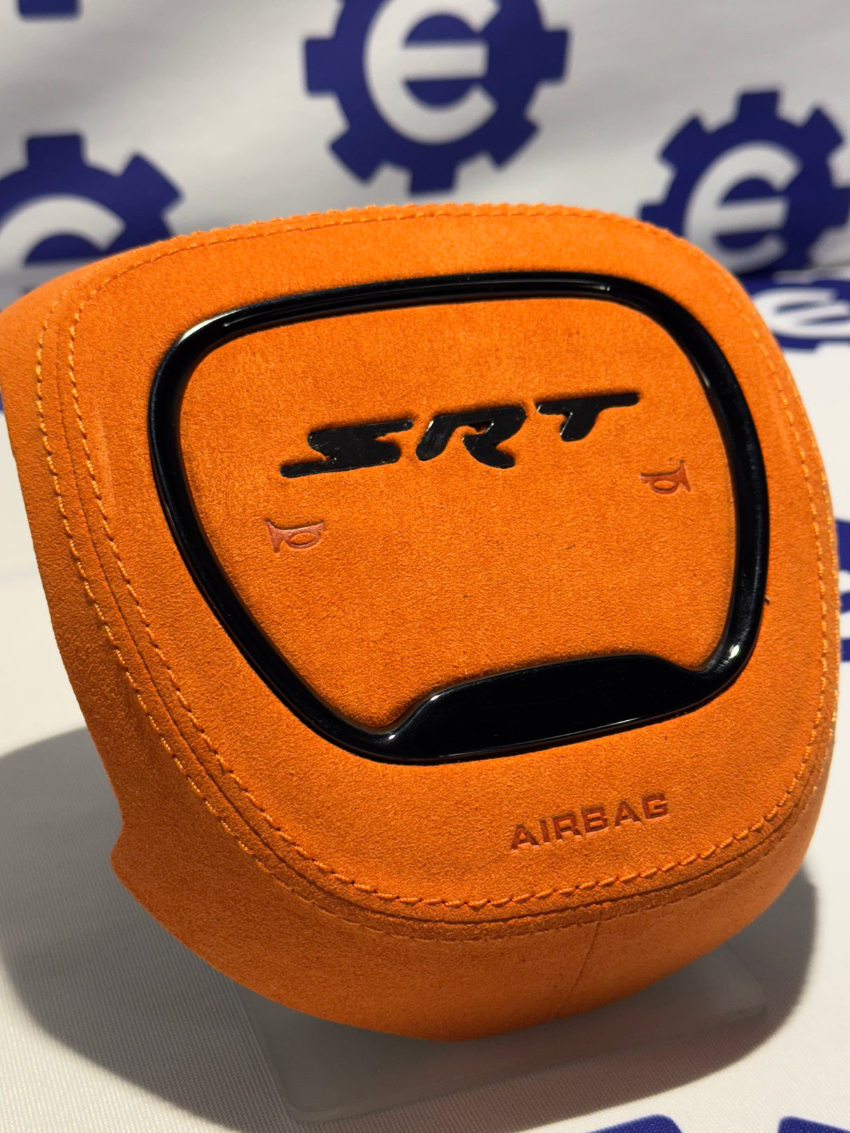 2015+ Dodge Airbag Cover - Orange Alcantara