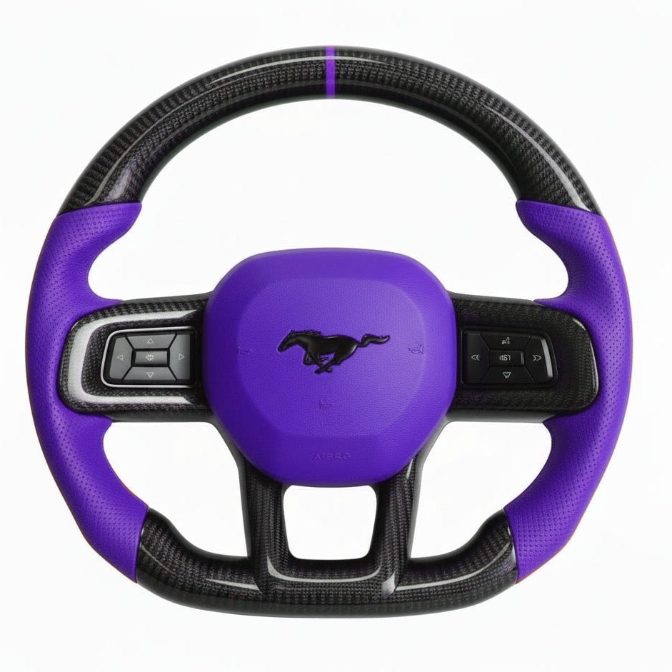 2024+ Ford Mustang Carbon Fiber Steering Wheel - Preset