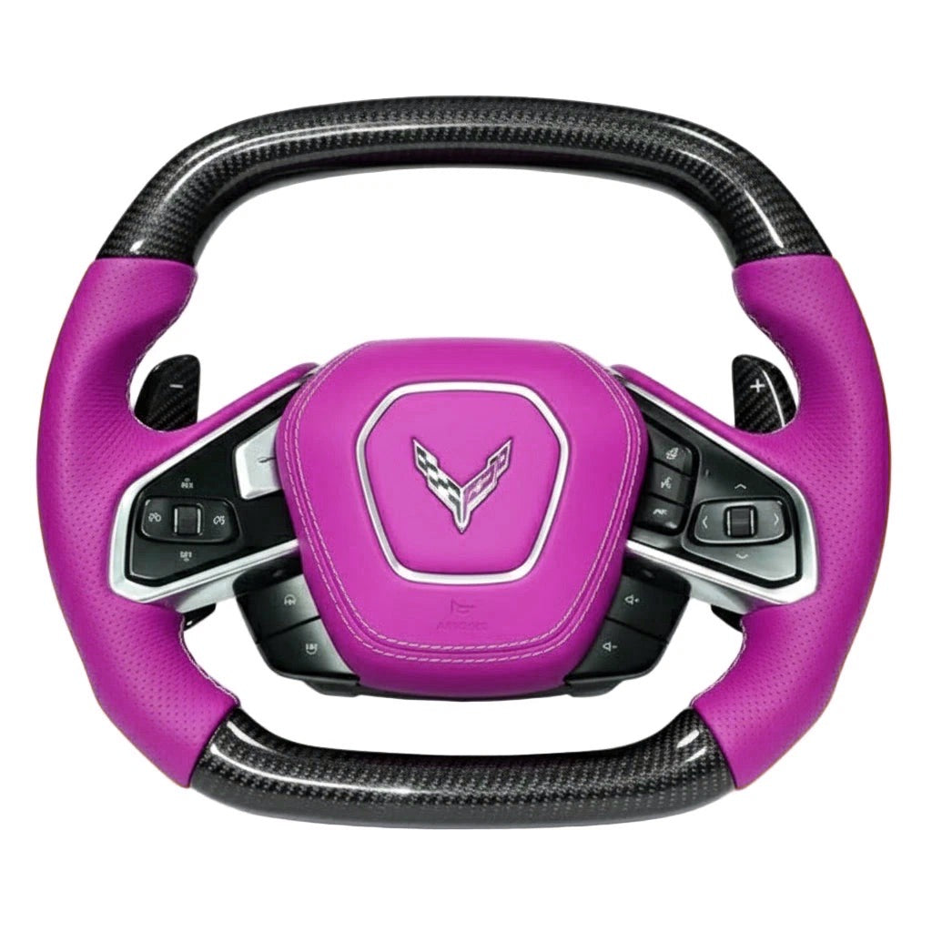 C8 Corvette Carbon Fiber Steering Wheel - Preset