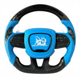 2015-2023 Dodge Charger/Challenger/Durango Scatpack Carbon Fiber Steering Wheel + Led Screen + Airbag Cover - Preset