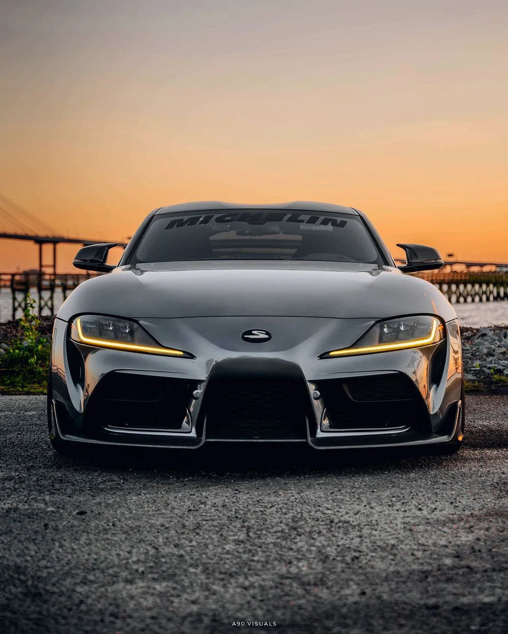 CSL Style Headlight DRL Yellow LED Module Set - Toyota A90 GR Supra