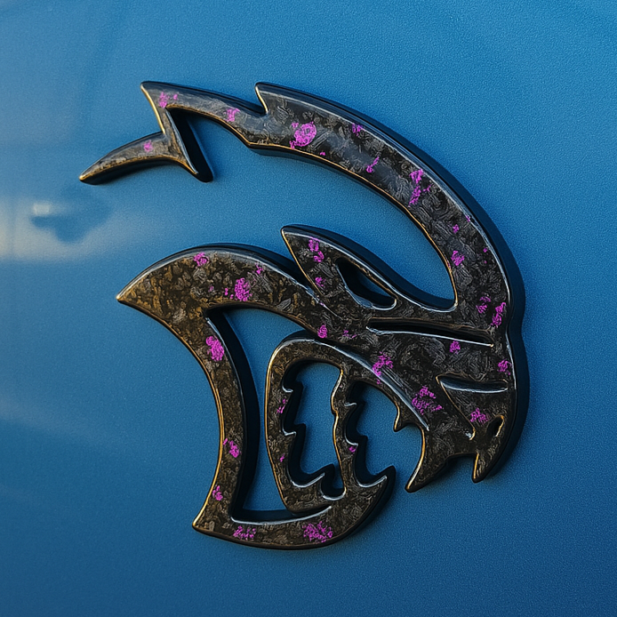 Custom Hellcat Carbon Fiber Badges