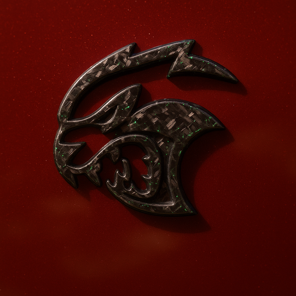 Custom Hellcat Carbon Fiber Badges