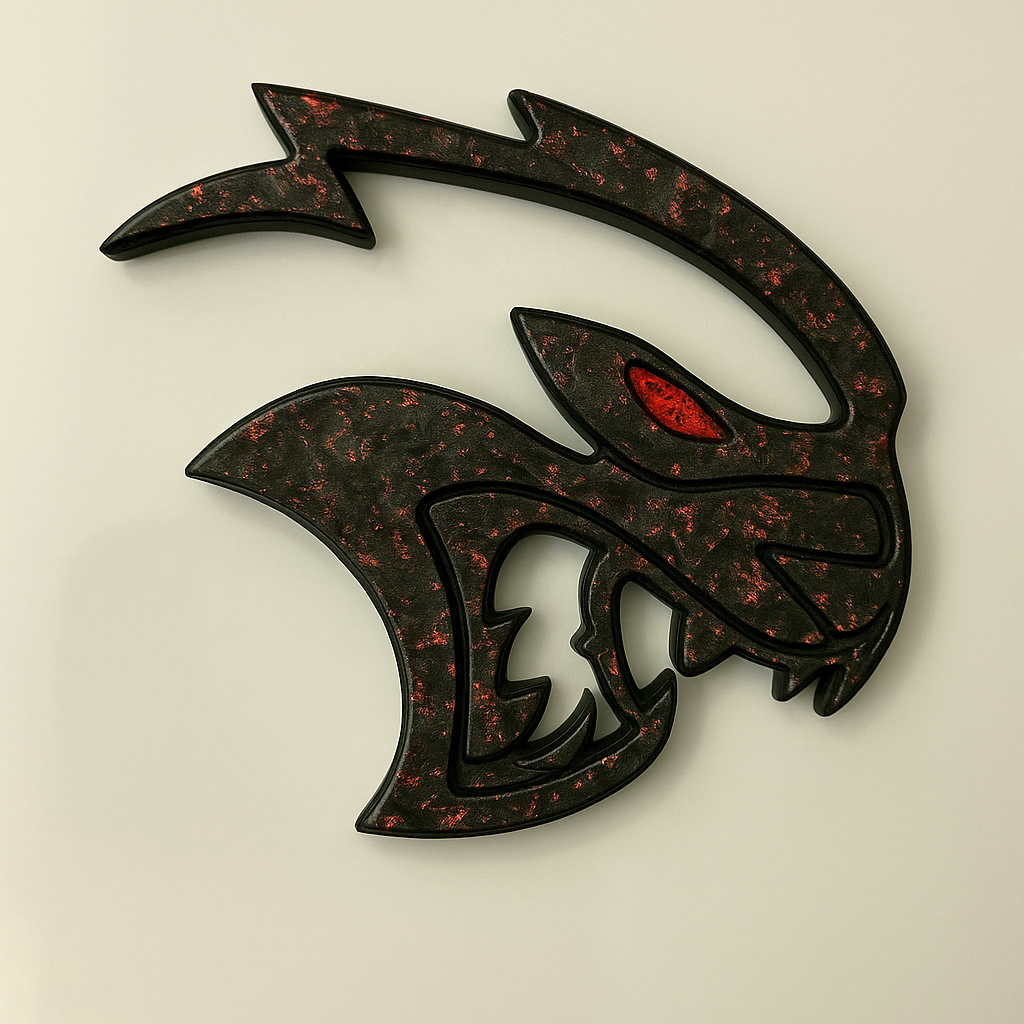 Custom Hellcat Carbon Fiber Badges