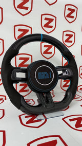 2015-2023 Mustang Mach 1 Carbon Fiber Steering Wheel (Grabber Blue)- Preset