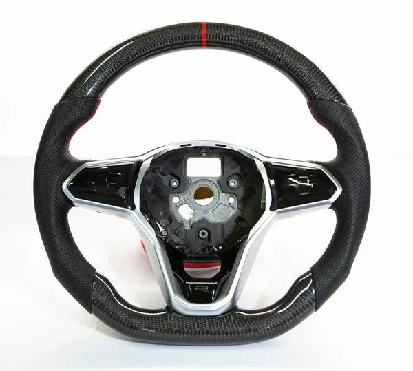 Volkswagen MK8 (Golf/GLI/GTI/Golf R) Carbon Fiber Steering Wheel - Customizable