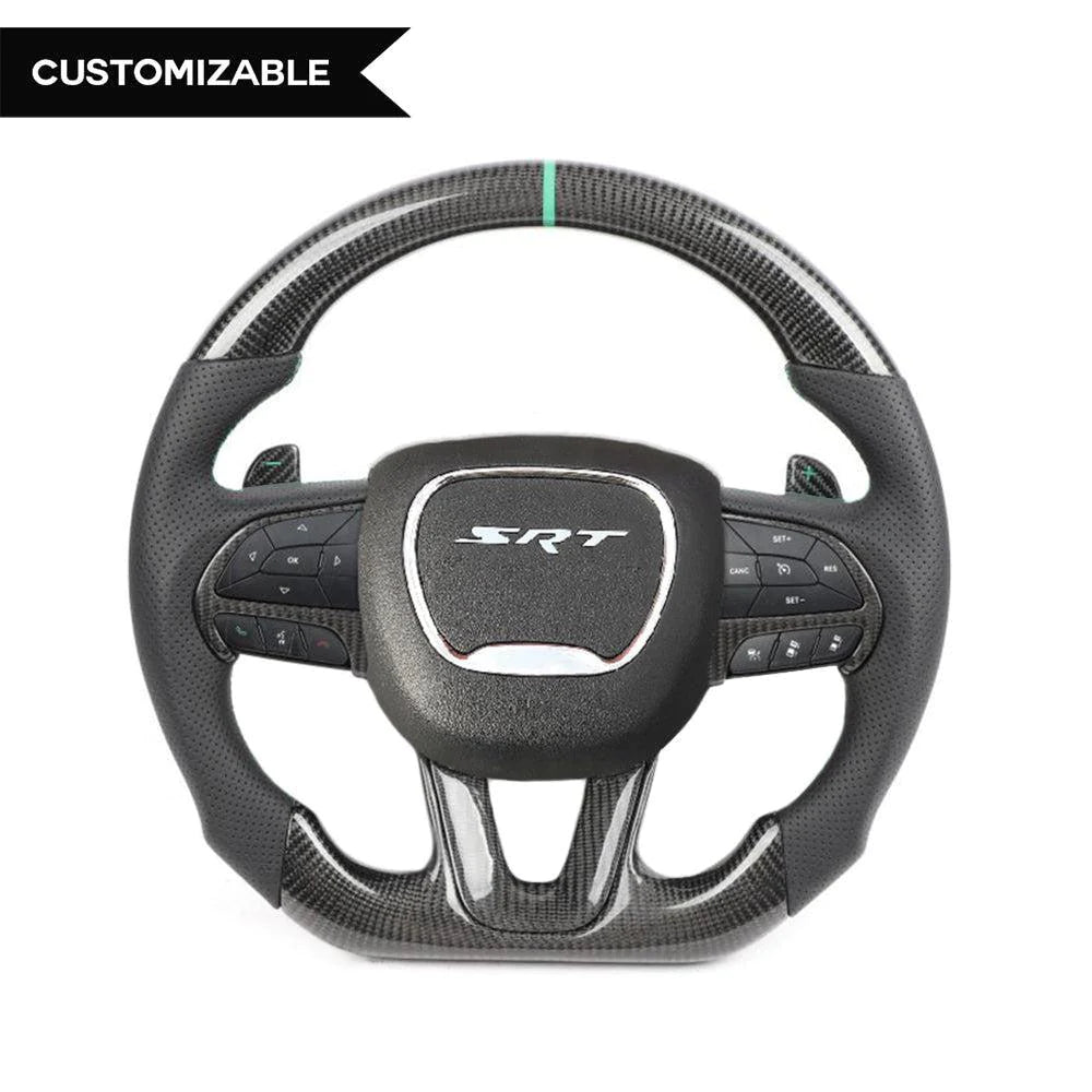 2014-2021 Jeep Grand Cherokee Challenger Carbon Fiber Steering Wheel - Customizable