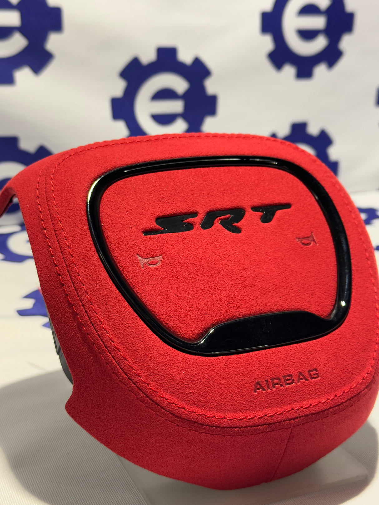2015+ Dodge Airbag Cover - Black Leather