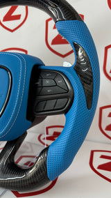 2015-2023 Dodge Charger/Challenger/Durango Scatpack Carbon Fiber Steering Wheel + Led Screen + Airbag Cover - Preset