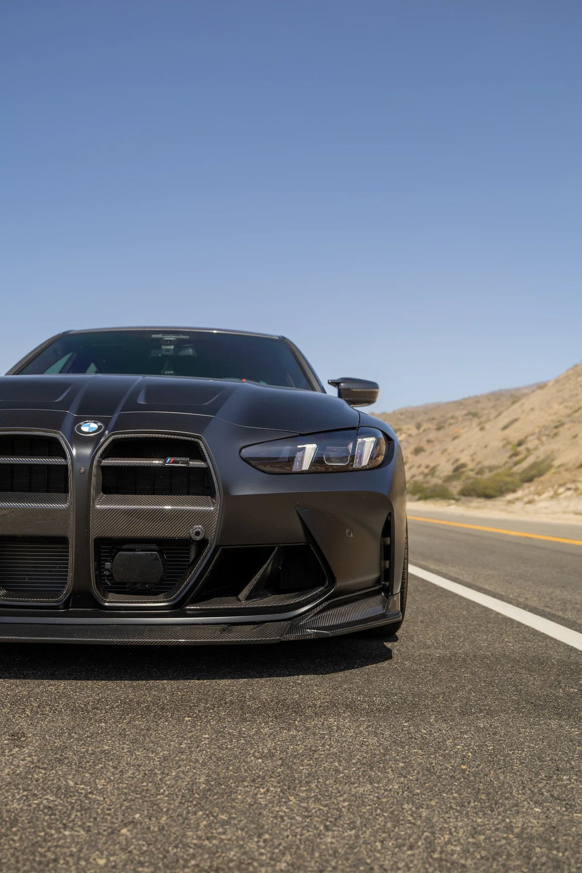 J Style V1 Carbon Fiber Front Lip – 3PC Design for BMW G8X M3/M4