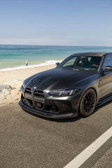 J Style V1 Carbon Fiber Front Lip – 3PC Design for BMW G8X M3/M4