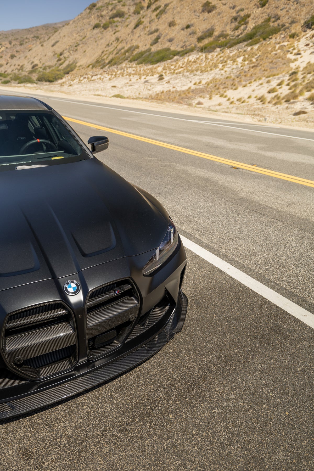 J Style V1 Carbon Fiber Front Lip – 3PC Design for BMW G8X M3/M4