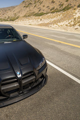 J Style V1 Carbon Fiber Front Lip – 3PC Design for BMW G8X M3/M4