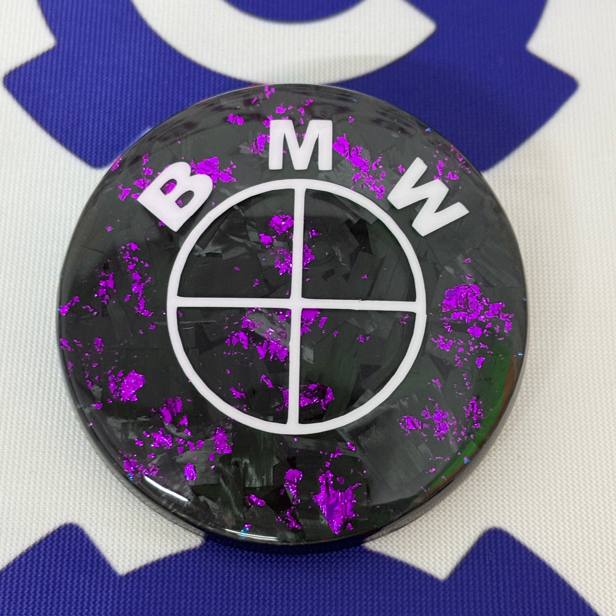 BMW Forged Carbon Fiber Roundel with Purple Flakes (Pair)