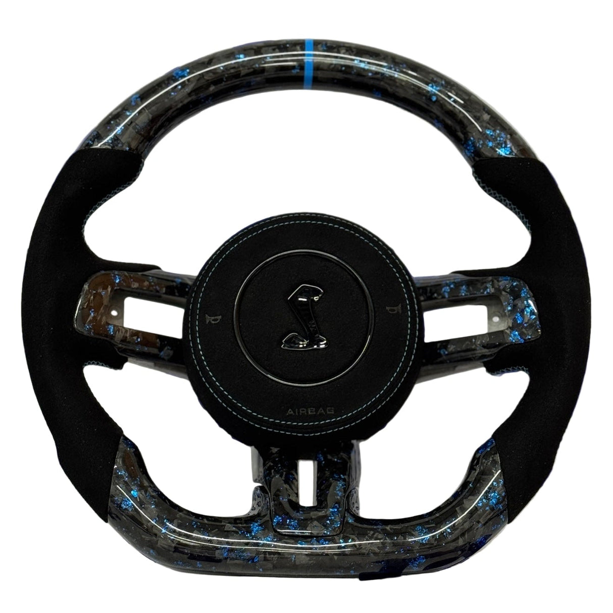 2015-2023 Shelby GT350/GT500 Carbon Fiber Steering Wheel + Airbag Cover - Preset