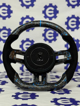 2015-2023 Shelby GT350/GT500 Carbon Fiber Steering Wheel + Airbag Cover - Preset