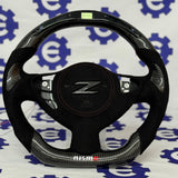 Nissan 370Z Nismo Carbon Fiber Steering Wheel + Airbag Cover - Preset