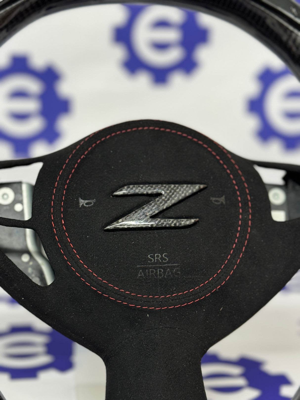 Nissan 370Z Nismo Carbon Fiber Steering Wheel + Airbag Cover - Preset