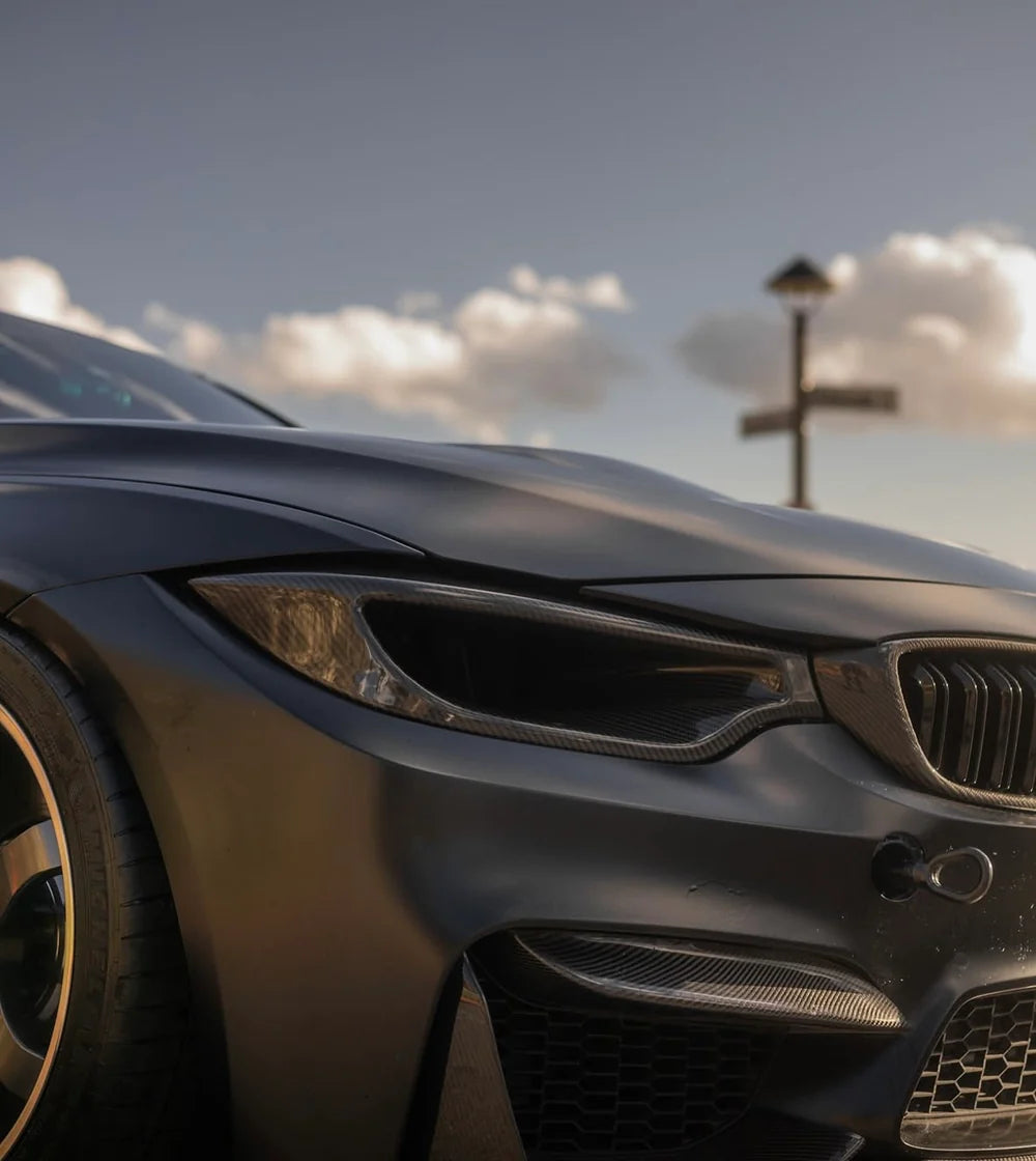 Headlight Delete Panel Carbon Fiber for BMW F80 M3 / F82 F83 M4 / F32 4-Series