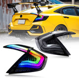 RGB Tail Lights for 2016-2021 Honda Civic 10th Gen Tail Lights for Civic Sedans Only