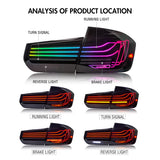 Tail Light for BMW 3 Series F30 2013-2018 Laser Style RGB