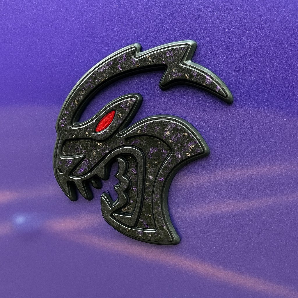 Custom Hellcat Carbon Fiber Badges
