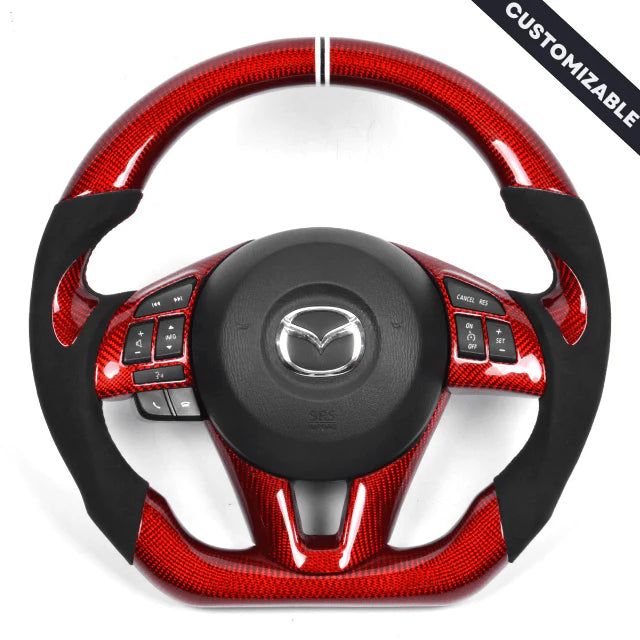 2014-2018 Mazda 3 Carbon Fiber Steering Wheel - Customizable