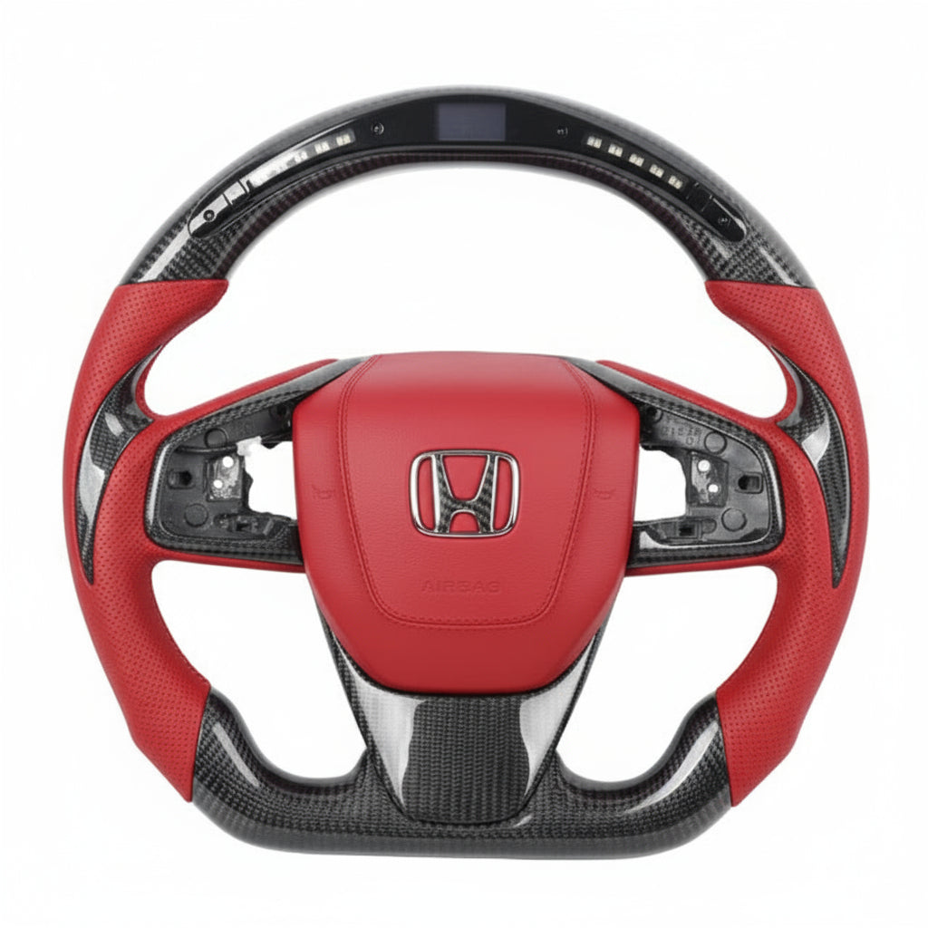 2016-2021 Honda Civic Carbon Fiber Steering Wheel - Customizable