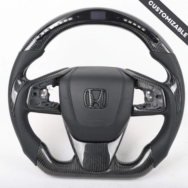 2016-2021 10th Gen Honda Civic Carbon Fiber Steering Wheel - Customizable