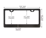 Orange Flaked Forged Carbon Fiber License Plate Frame