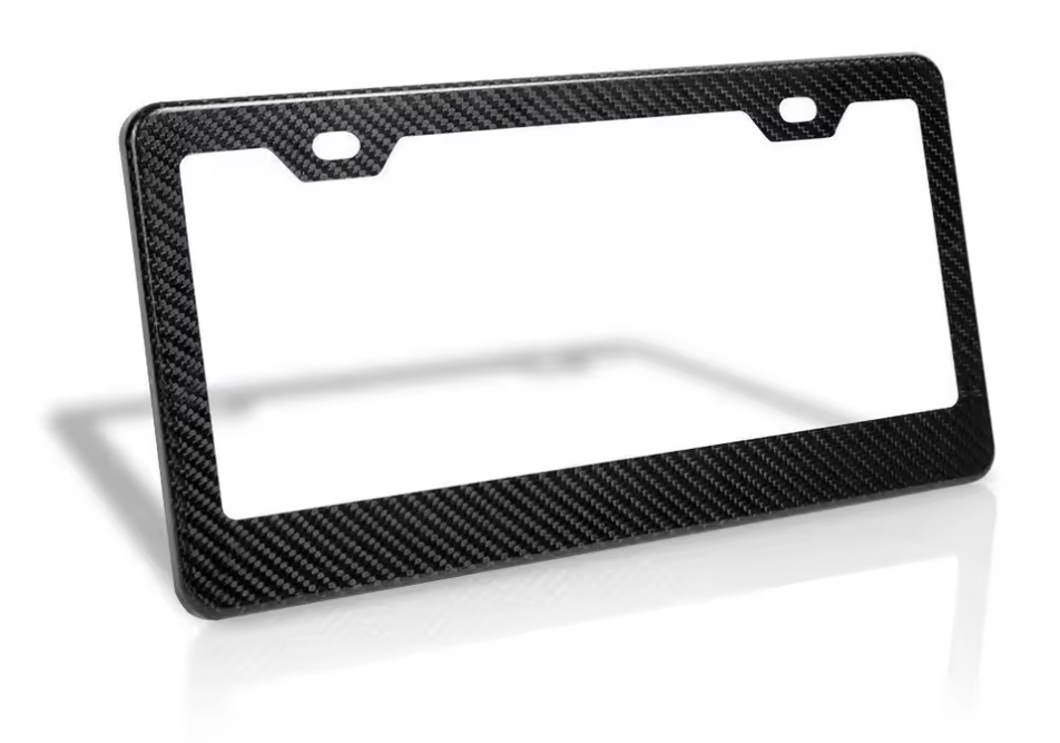 Real Matte Carbon Fiber License Plate Frame