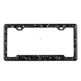 Silver Flaked Forged Carbon Fiber License Plate Frame