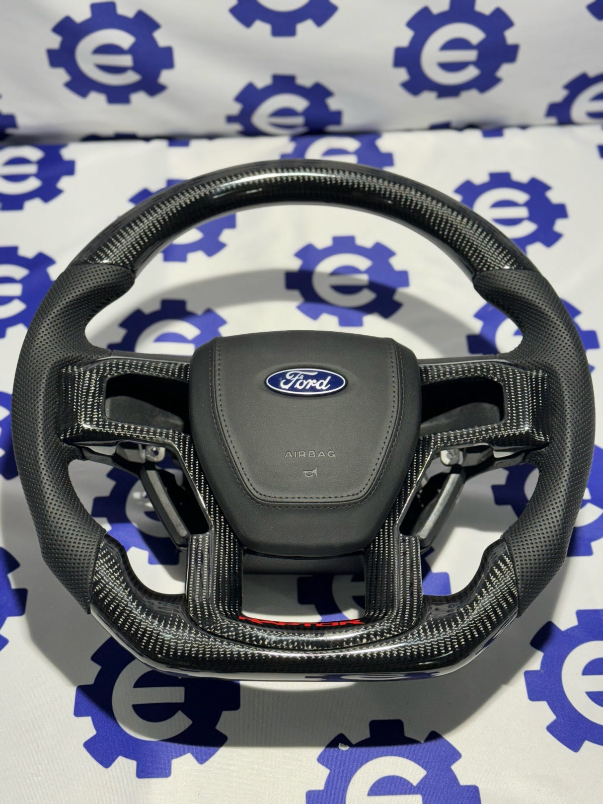 2015-2020 Ford F150 Raptor Carbon Fiber Steering Wheel - Customizable